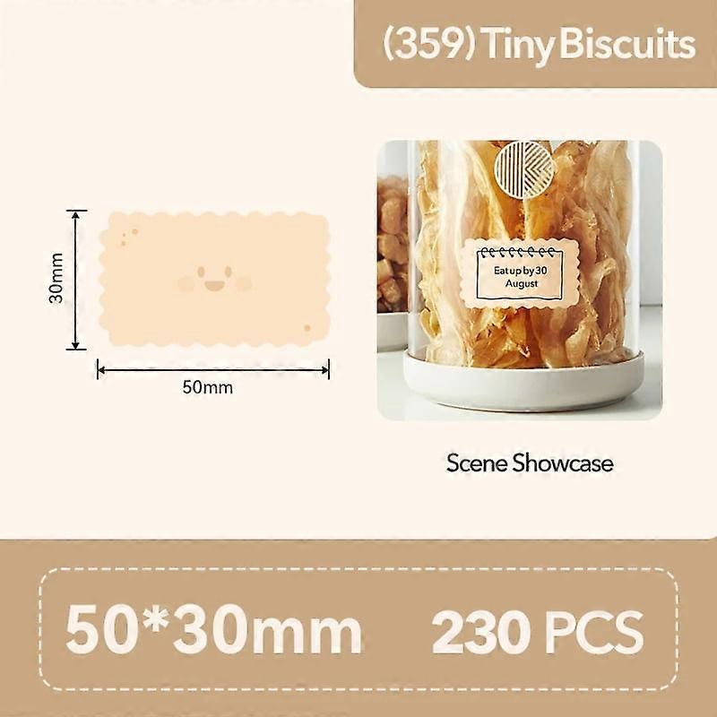 Niimbot Cartoon Pattern Thermal Label Sticker Paper Smart Portable Label Waterproof Stickers Fast Printing For B1/B21/B203/B3S 359-5030-Biscuits