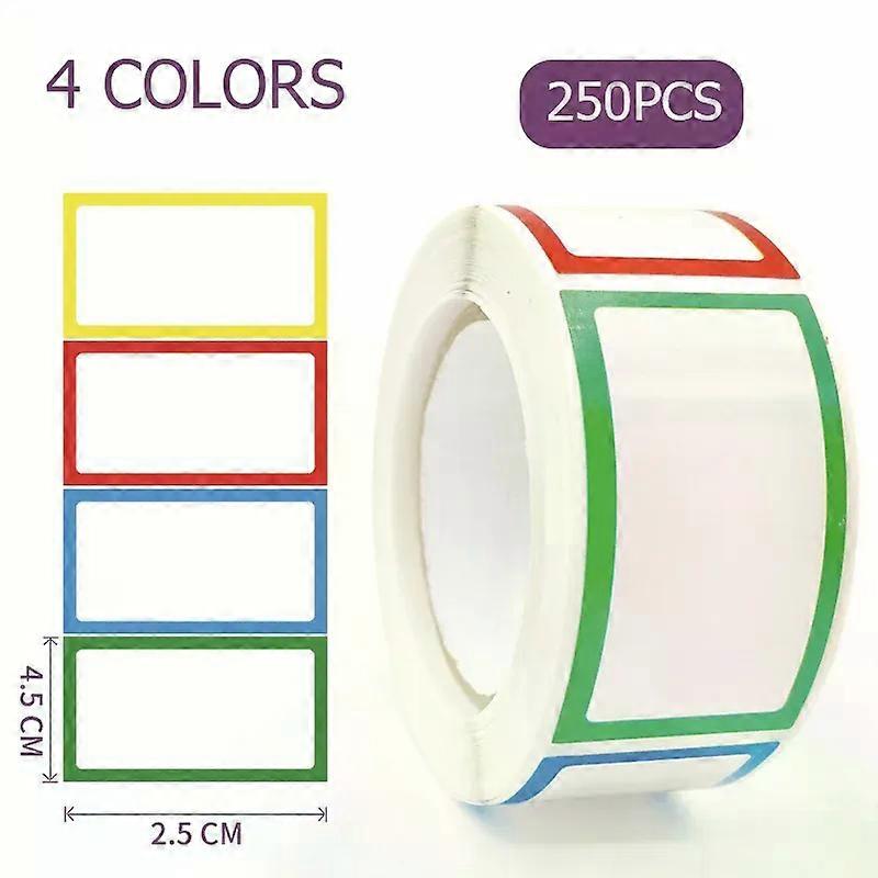 1 roll Waterproof Blank Self Adhesive Assorted Stickers Removable Label Stickers Name Tag Bottle File Document School Supplies