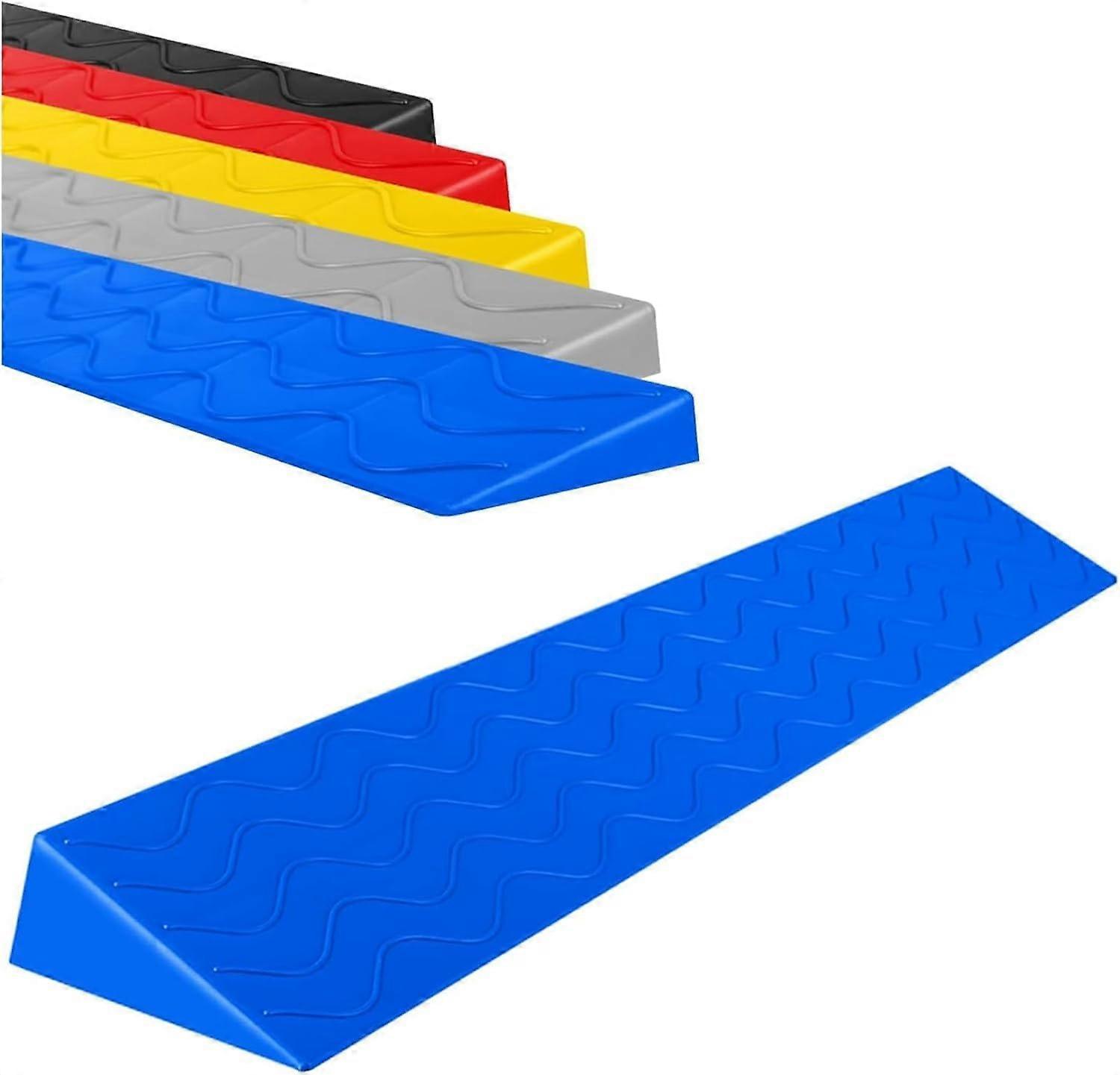 Wheelchair Ramp Portable Threshold Ramp Indoor Sweeping Robot Curb Ramp Blue 100 X 17.5 X 8 Cm