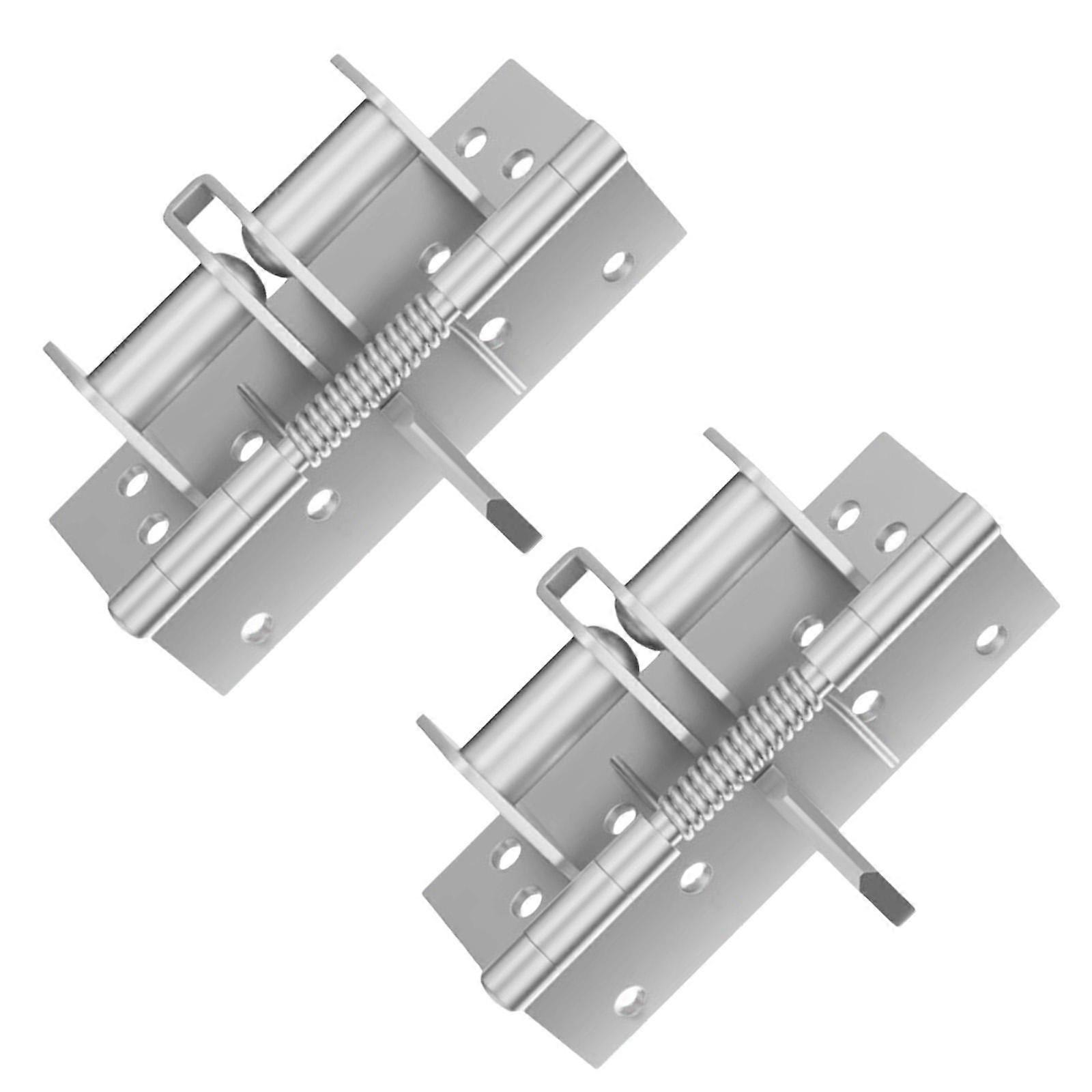 2Pcs Automatic Door Hinge Automatic Closing Hinge Wood Door Closers 90 Degree Positioning Hinge Buffer Rebound Device