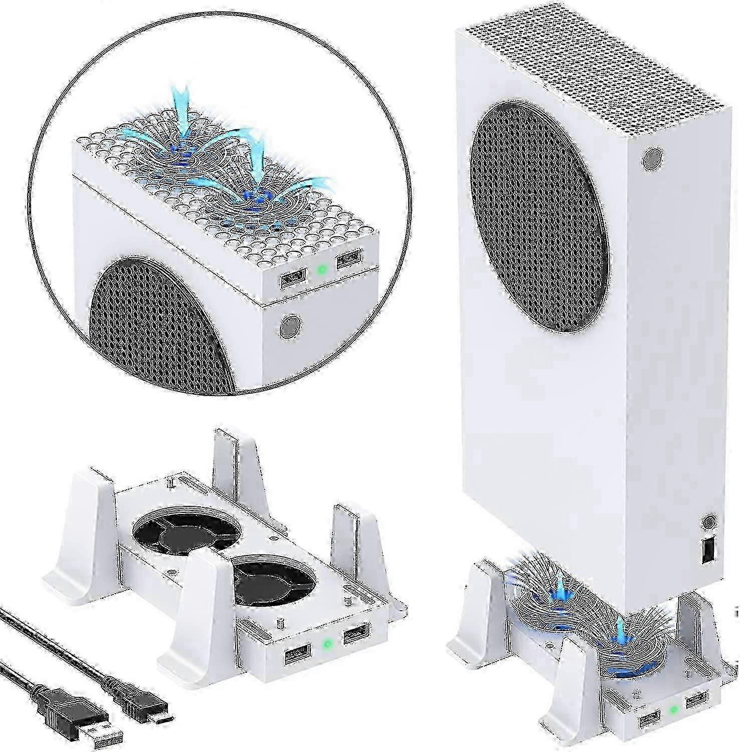 Xbox Series S docking station with cooling fan, 3-speed control