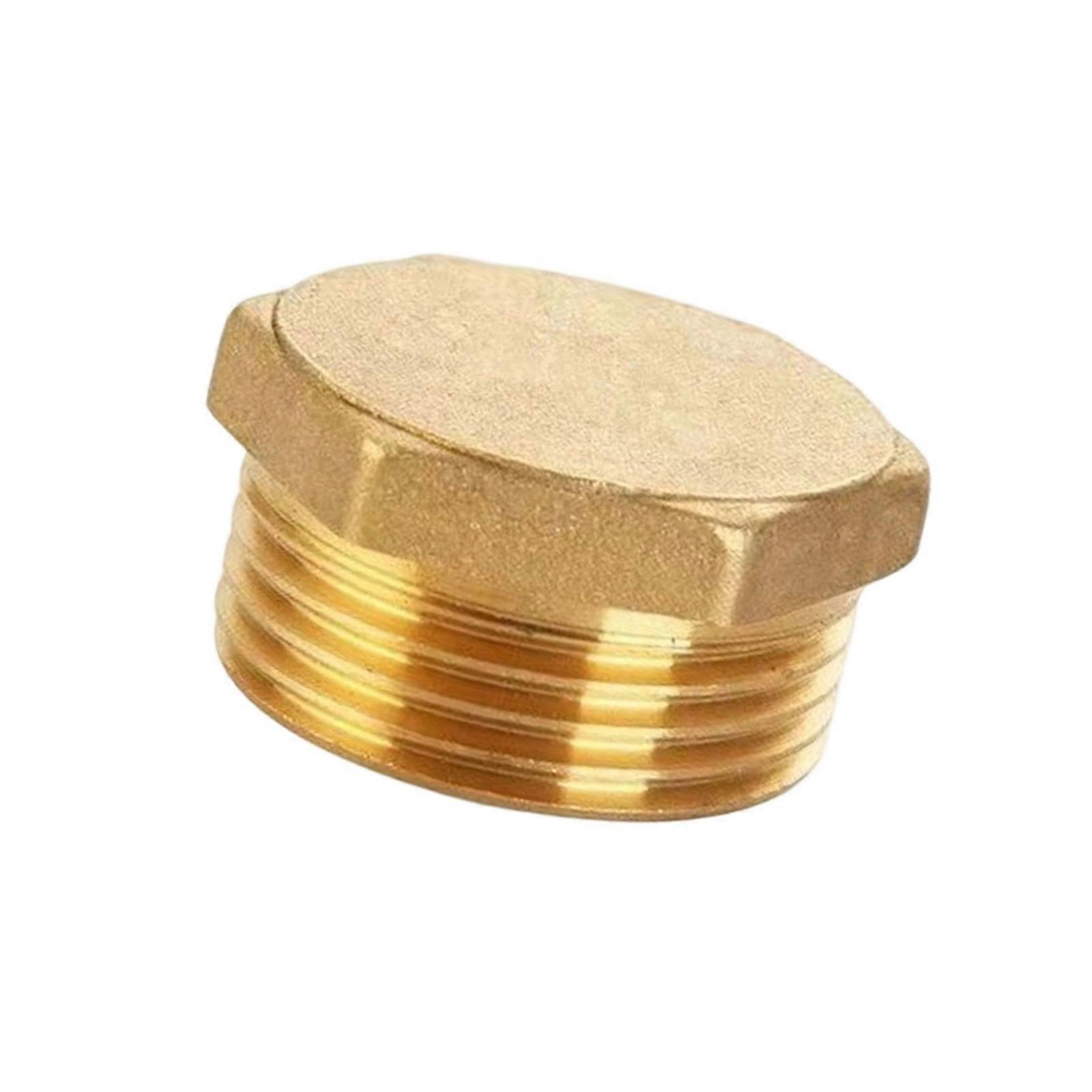 Male Thread Brass Pipe Hexagonal Head End Caps Plug Fitting Screw On Fitting Coupler Connector Adapters Enduring Multicolor