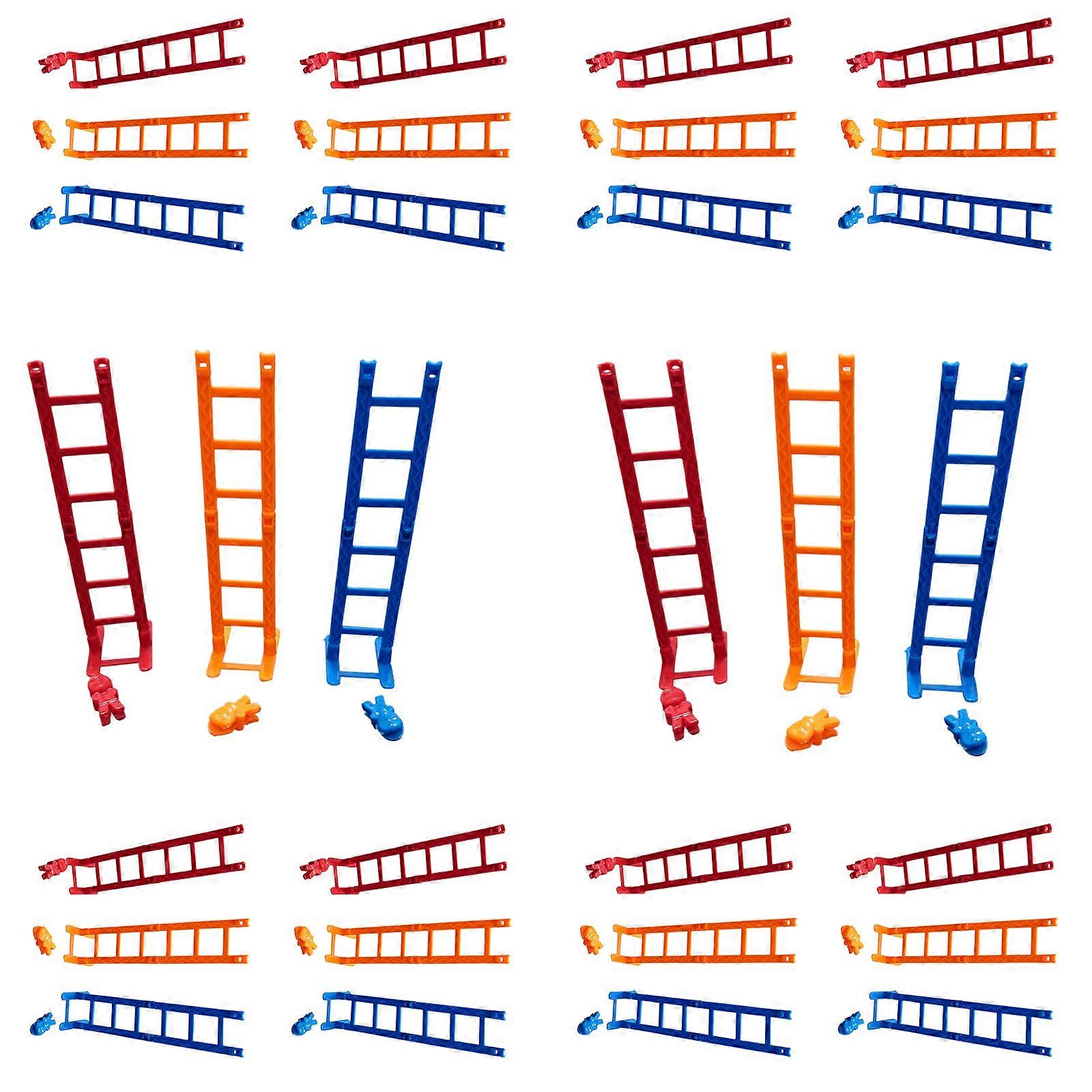 10 Pieces Flip Down Stairs Toy Set Random Color Durable Plastic Climbing Figures For Creative Play And Coordination Practice Multicolor