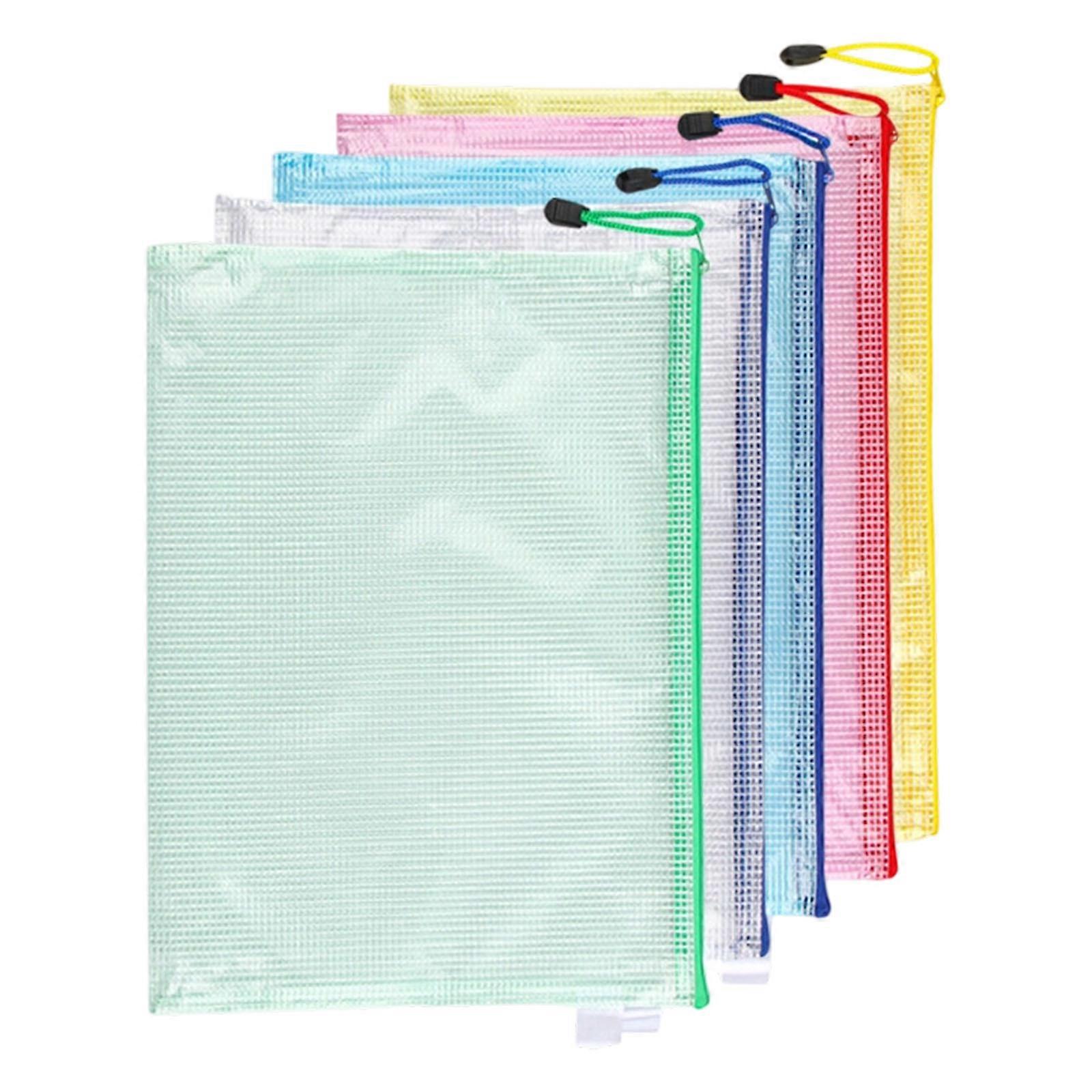 Tear Proof Transparent File Carriers Portable Document keepers For Workplace Essentials Multicolor