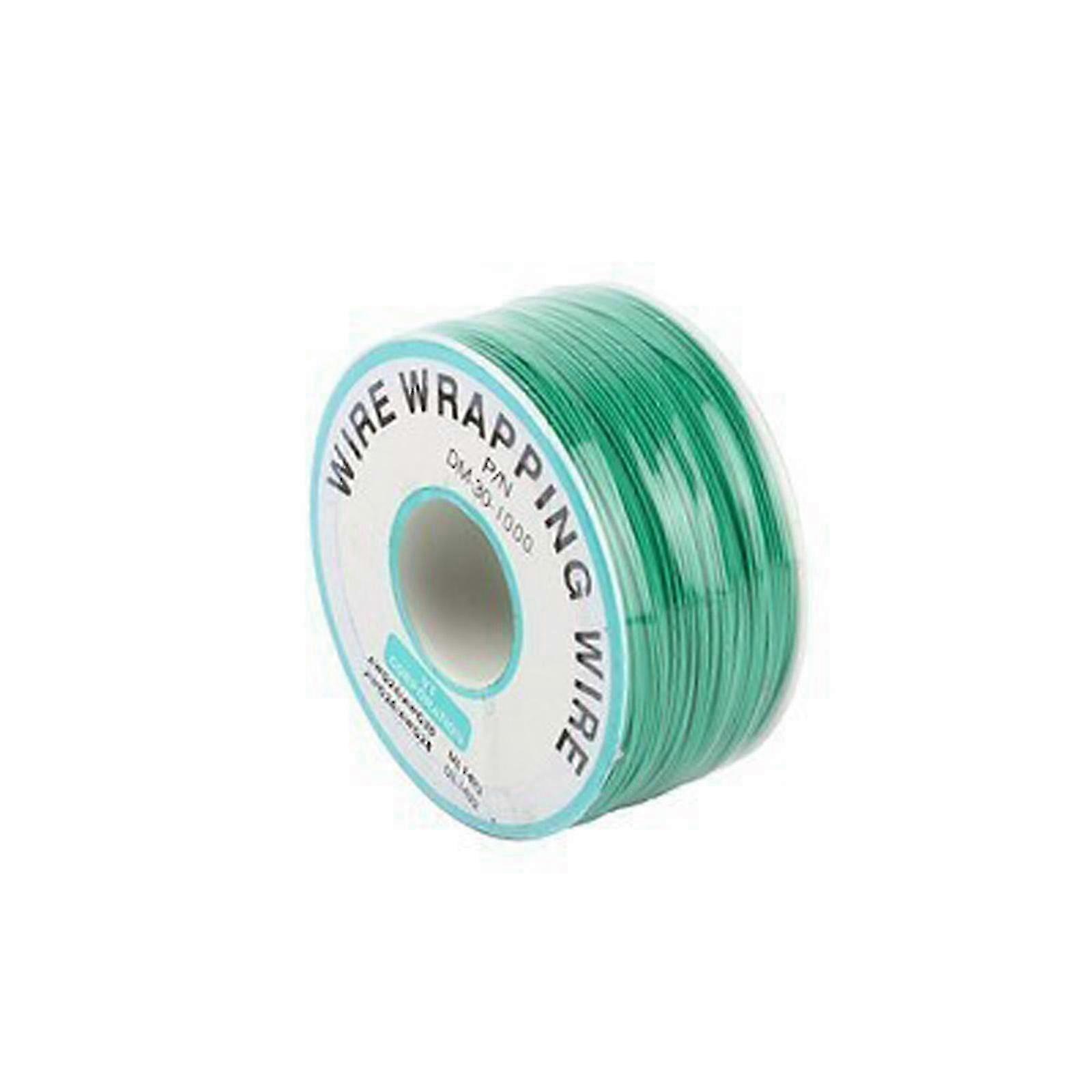 Wire Wrapping Cable 30AWG 250 Metres Temperature Resistant Wire Flexible Insulated Wire Easy to Use for PCB Soldering Green z