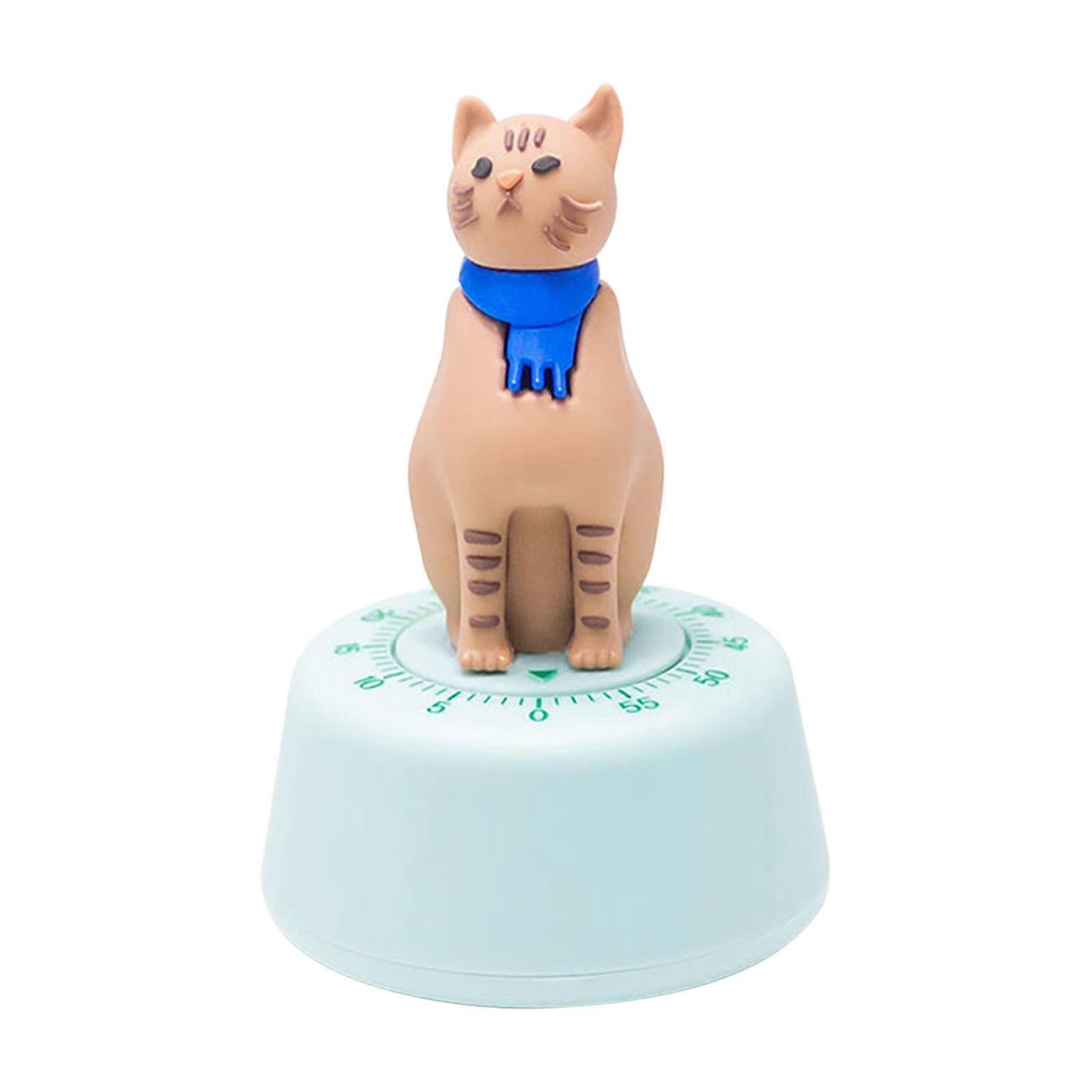 Kitchen Timer, Mechanical Cat Egg Timer 60-Minute Wind Up Dial, No Batteries Loud Ring, Cute Cooking Time Management