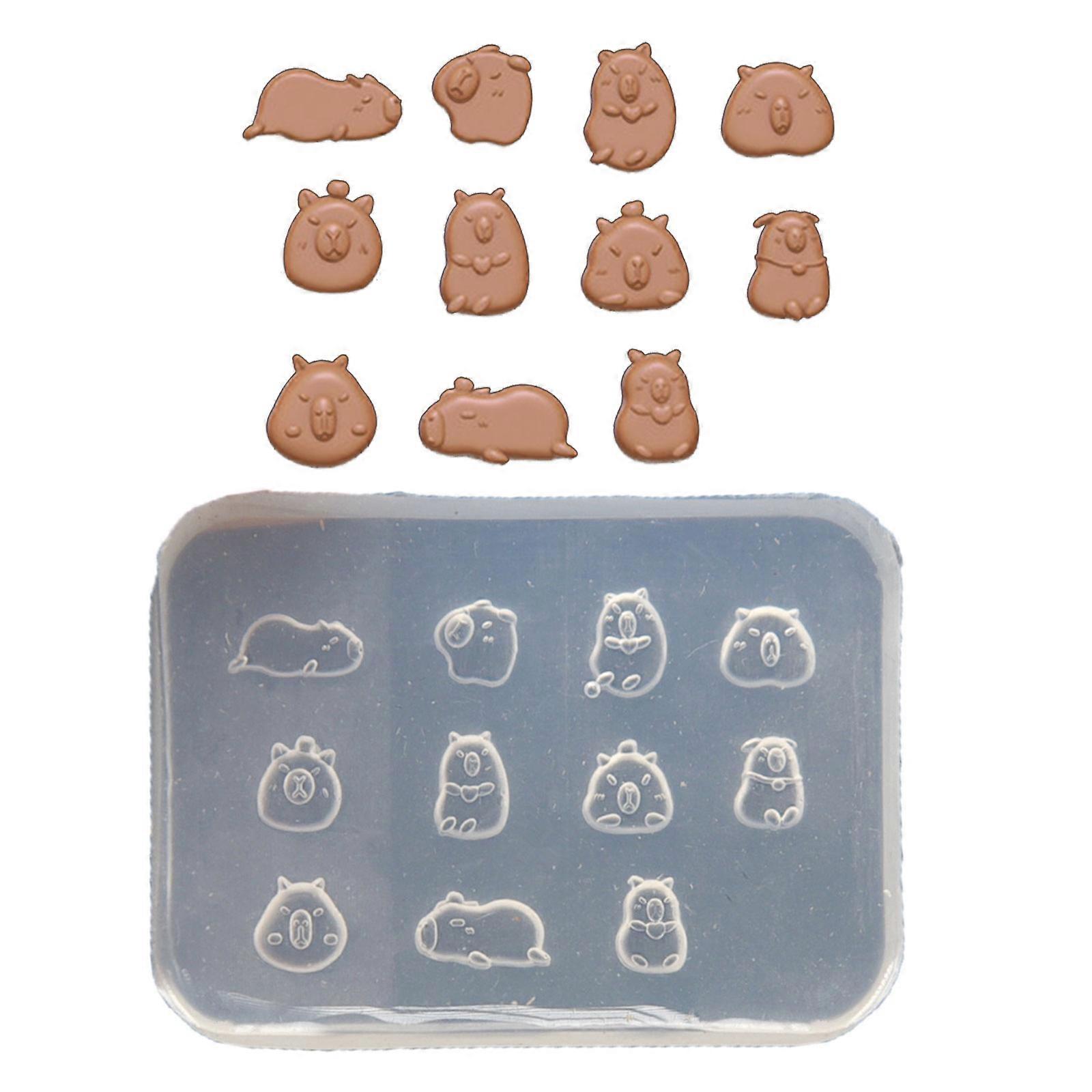 Capybara Silicones Molds Baking Molds for Candy Chocolate Cookie, Cake Fondant Decorations, Capybara Baking Molds Multicolor
