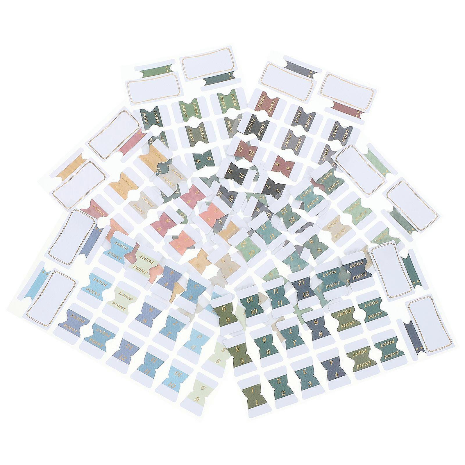 6 Sheets of Page Markers Sticky Page Tabs Book Index Tabs Binder Book Sticky Tabs