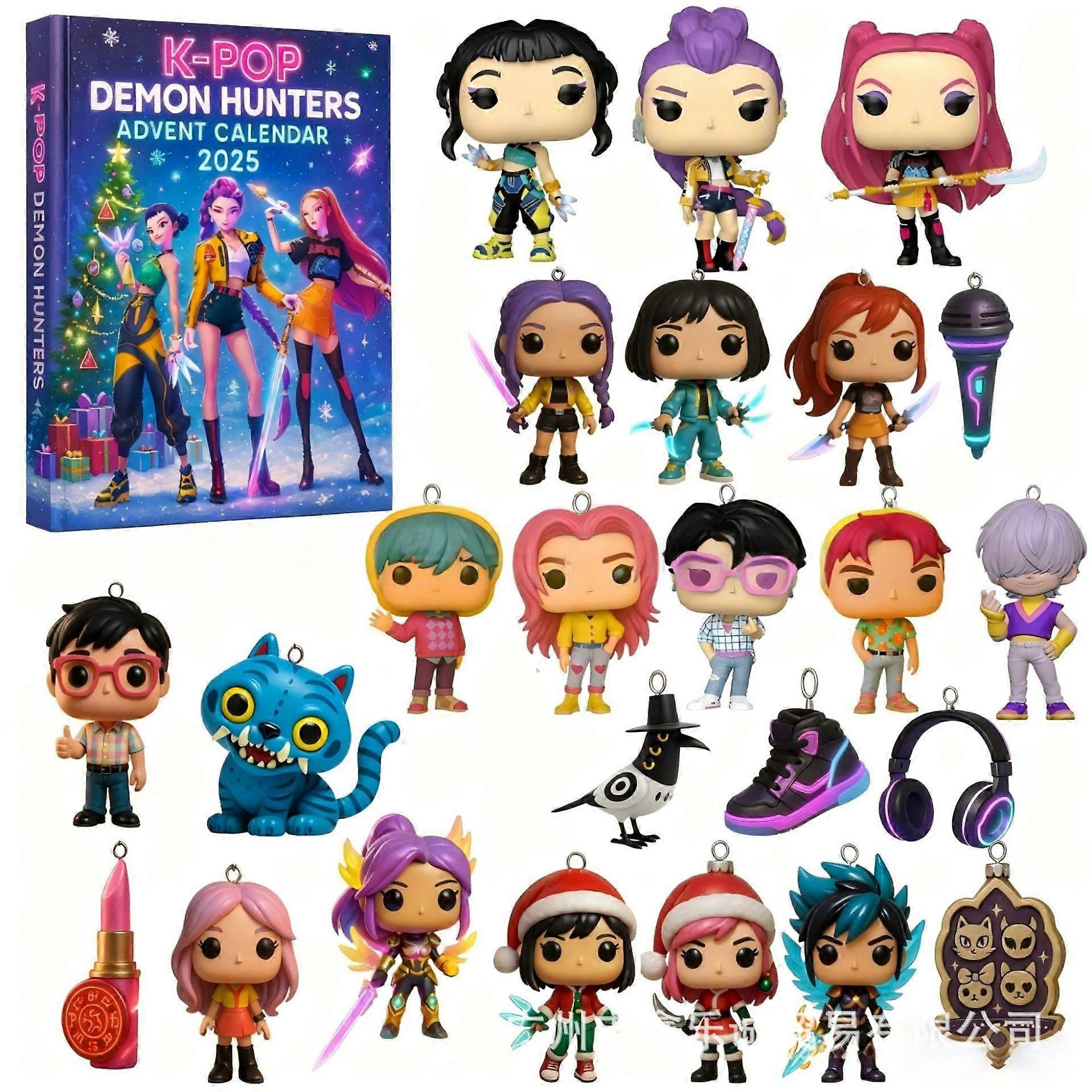 2025 Devil Hunter Advent Calendar - K-pop Devil Hunter Girl Group Acrylic B-style Flat Design