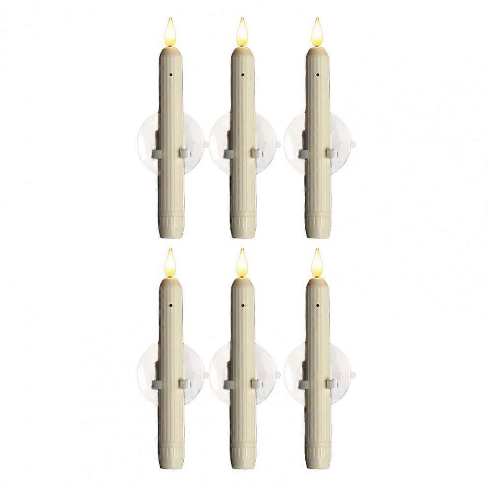 Flameless Window Candles Flameless Led Window Candles with Sensor for Christmas Decor Column Taper Lights with Suction Cups