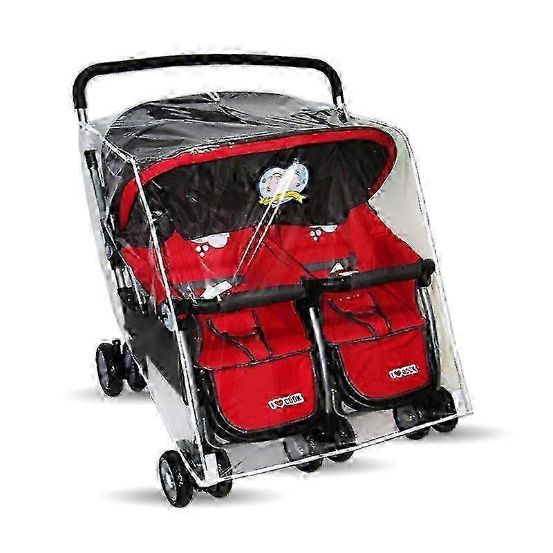 w Universal Twins Stroller Raincover Double Raincover for Pushchair Side by Side Baby Stroller rain Cover for Pushchair Pram Buggy Rainproof Dustp