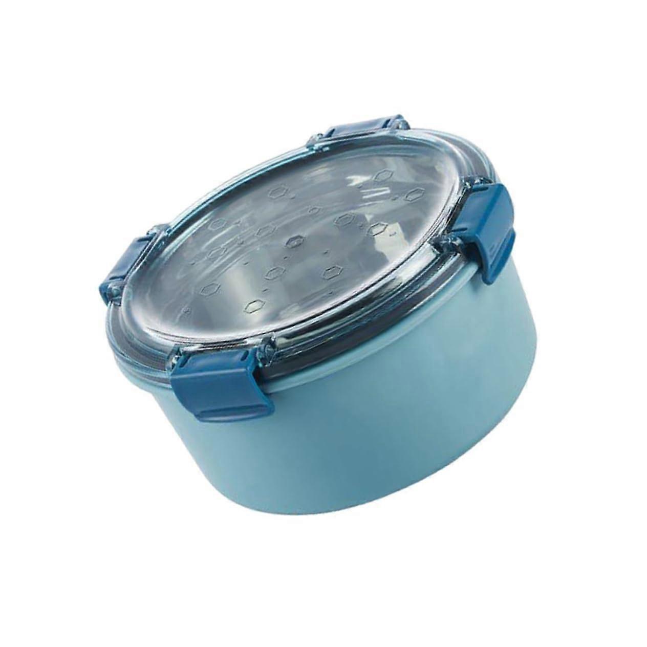 Stainless Steel Lunch Box with Sealing Lid Insulated Food Container for Adults Home Office Blue