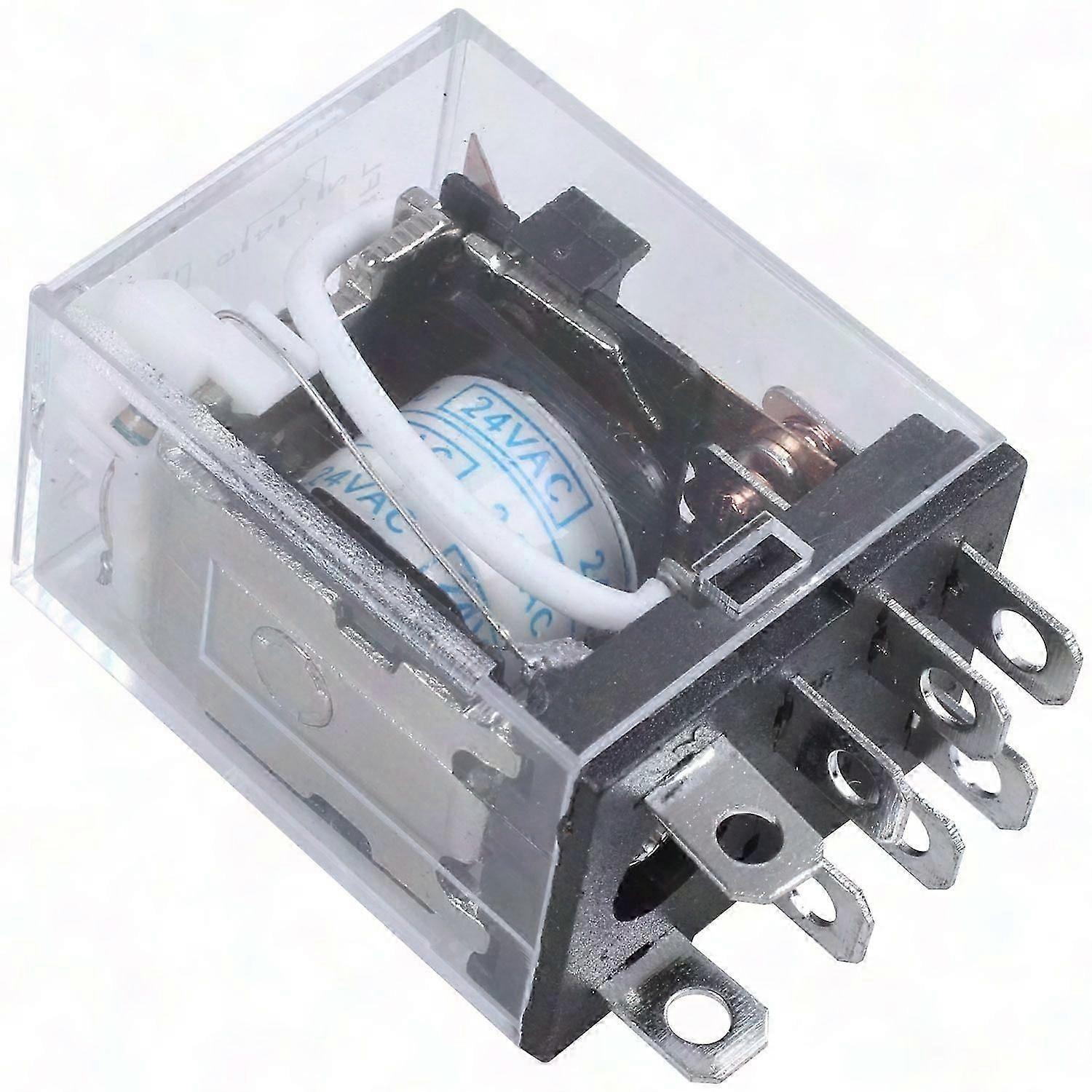 JQX-13F LY2 AC 24V Coil 8-Pin DPDT Red LED Electromagnetic Power Relay