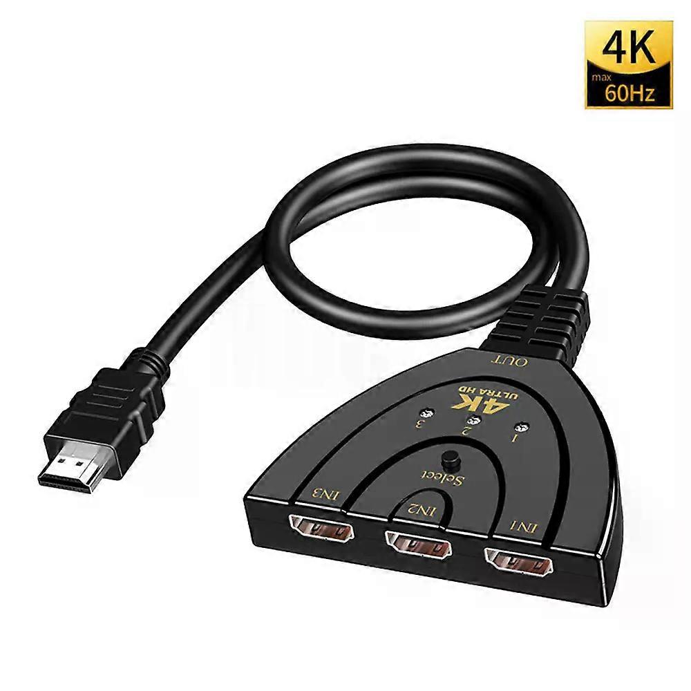 HDMI-compatible Switch KVM Splitter 4K 2K 3D 3 input 1Port VIdeo Switcher Hub 1080P For DVD HDTV Xbox PS3 PS4