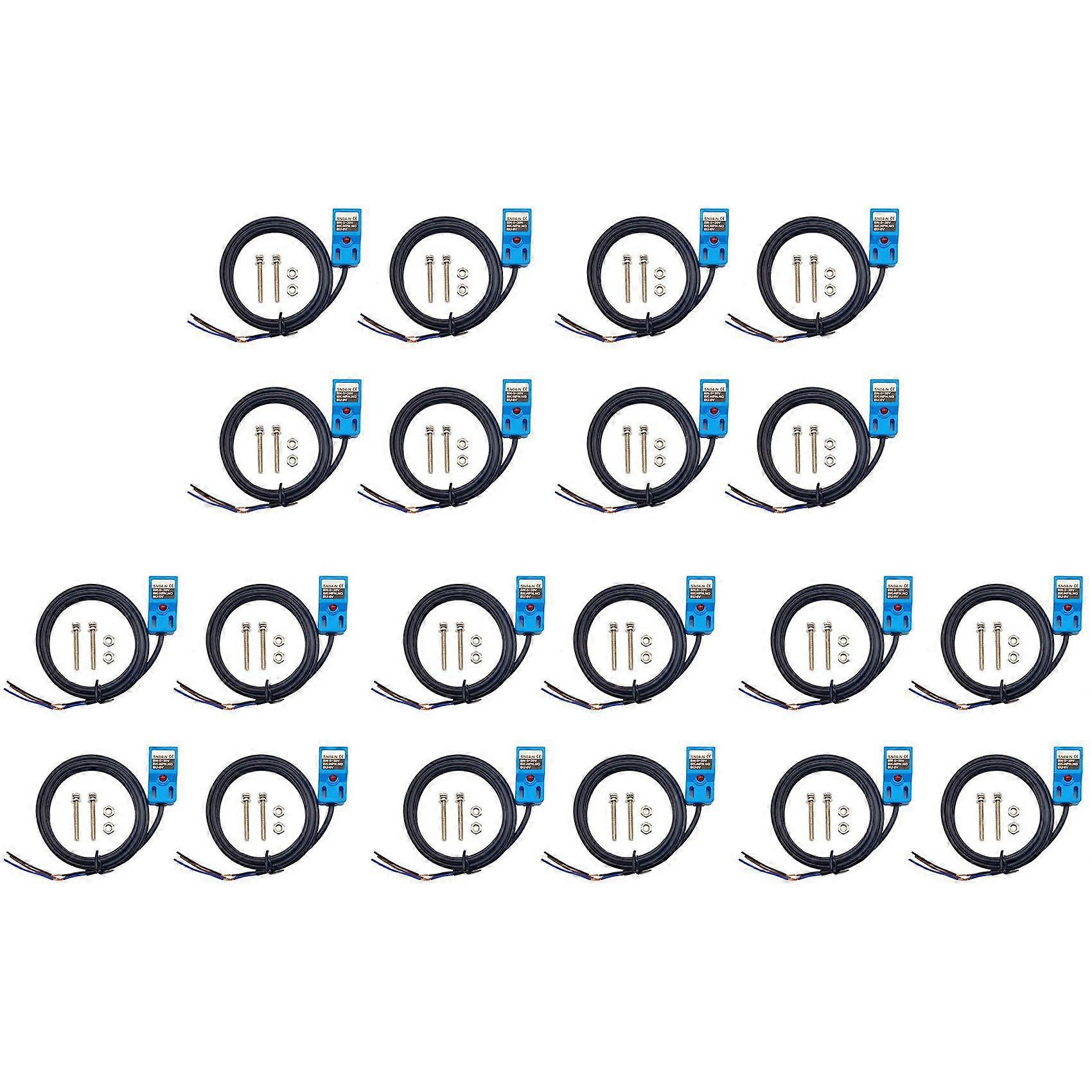 Inductive Proximity Sensor SN04-N Normally Open Detection Approach Switch NPN NO with TL PL SN Bracket (20 Pack)
