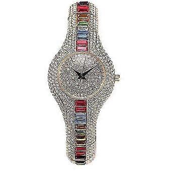 Women Stainless Steel Watch Full With Rhinestones w