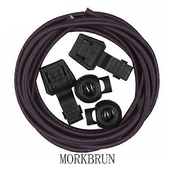 Practical Elastic Shoelaces with Drawstring (Multiple Colors) Dark Brown