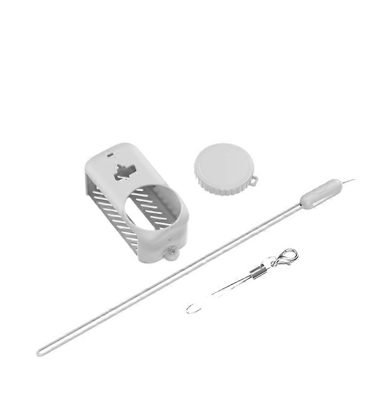 Silicone Case with Lens Cover Protective Cover for DJI SOMO Nano Thumb Camera Shockproof Case (1 Set Grey Case)