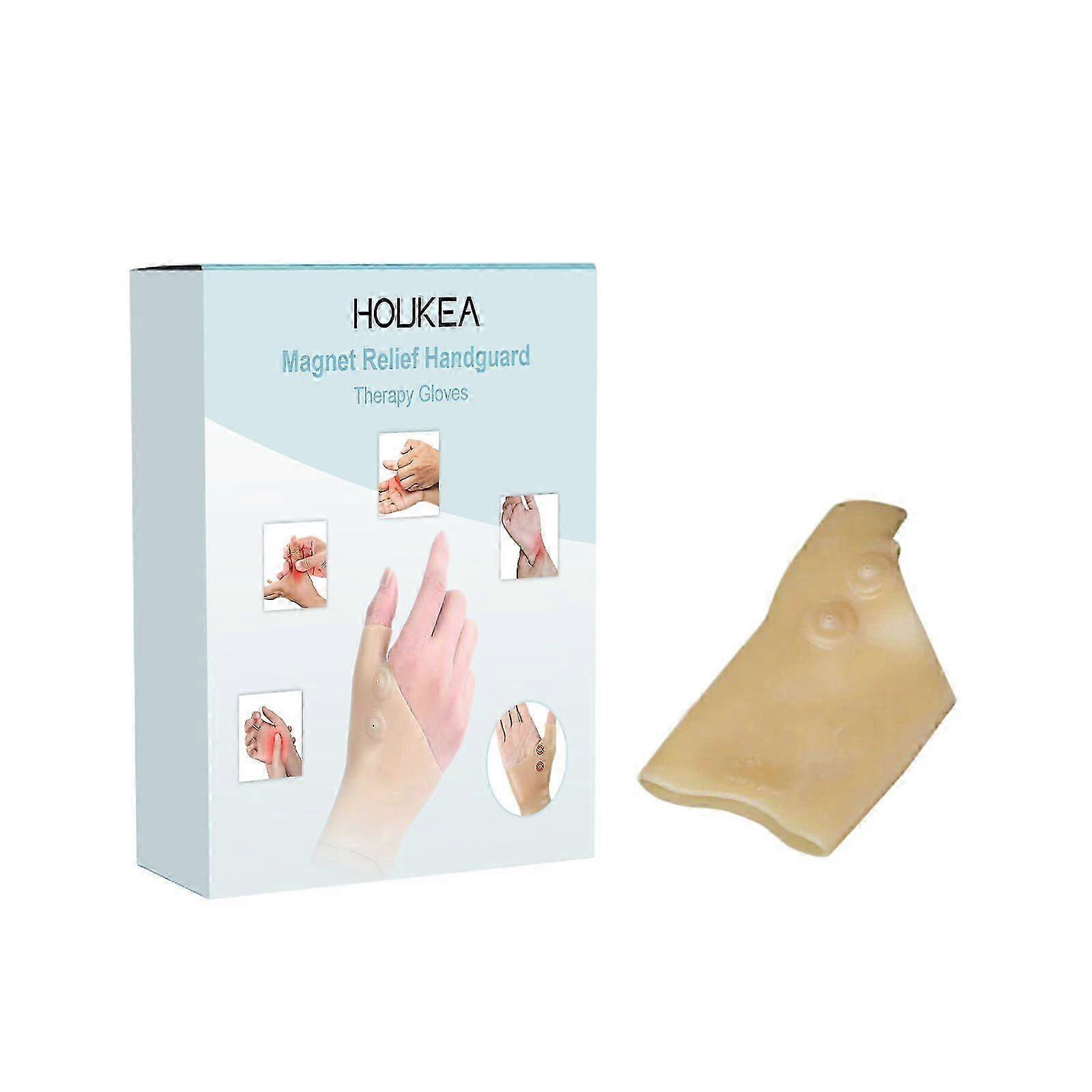 Magnet Relief Handguard Therapy Gloves contain silicone, magnets