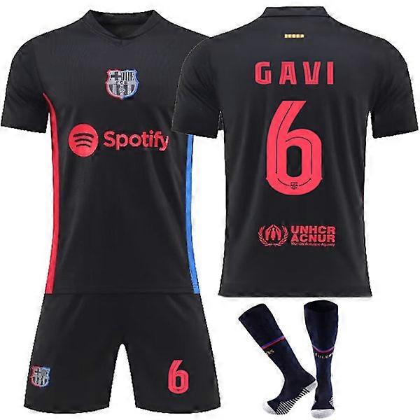 Maillot extérieur du FC Barcelone 24-25, tenue enfant n°6 Gavi 24