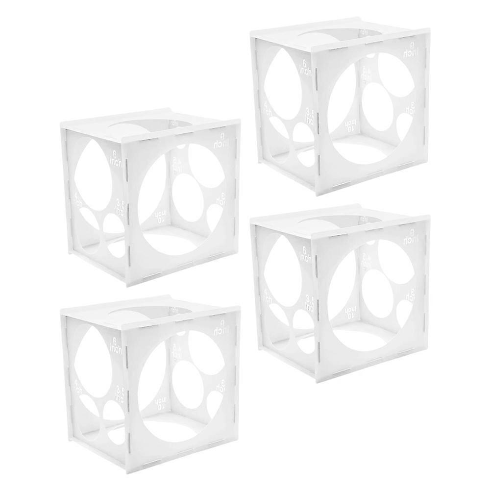 Balloon Sizer Plastic Balloon Measuring Box for Accurate Measurement 4Pcs