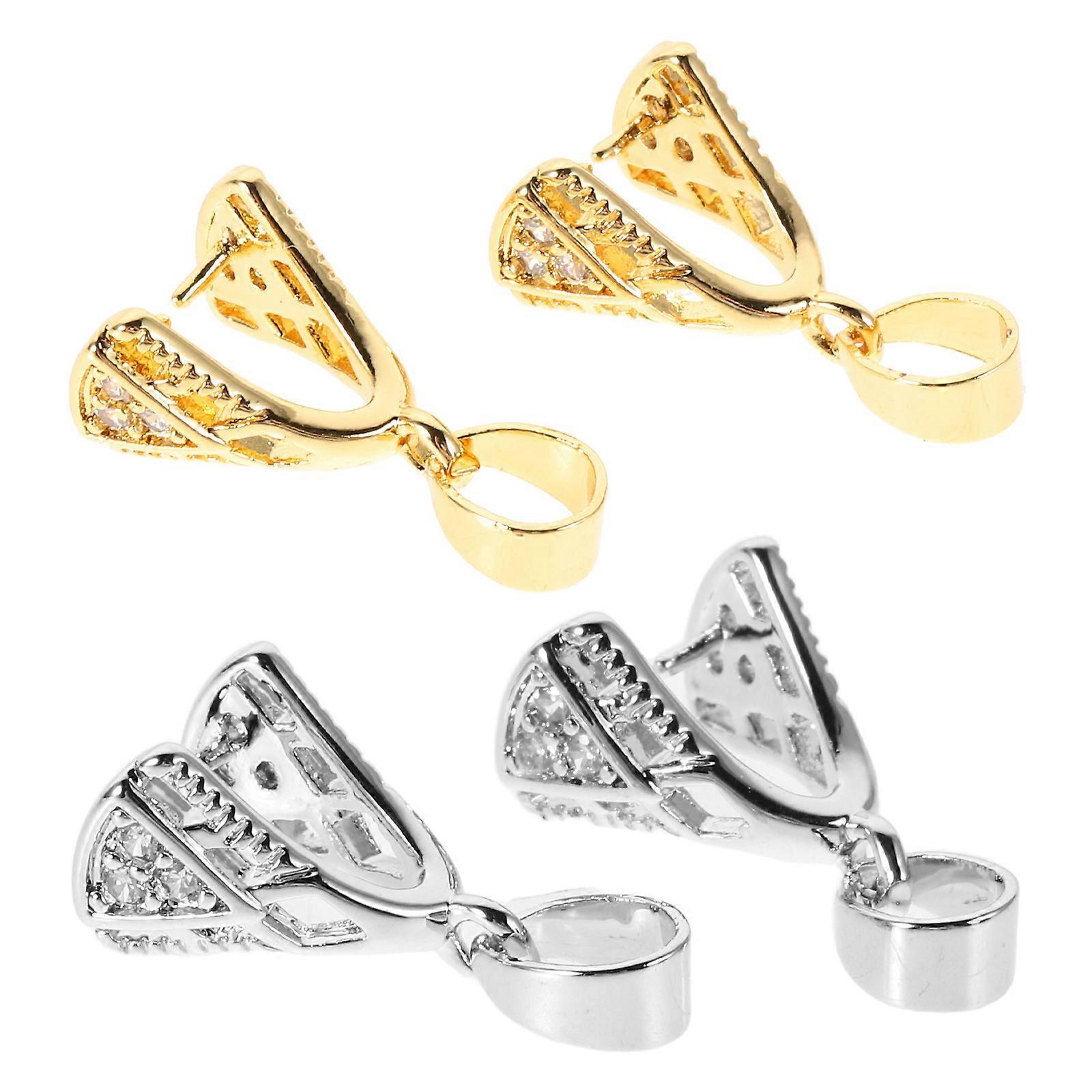 DIY Jewelry Making Copper Dangle Buckle Clasp for Crafting 4Pcs Set