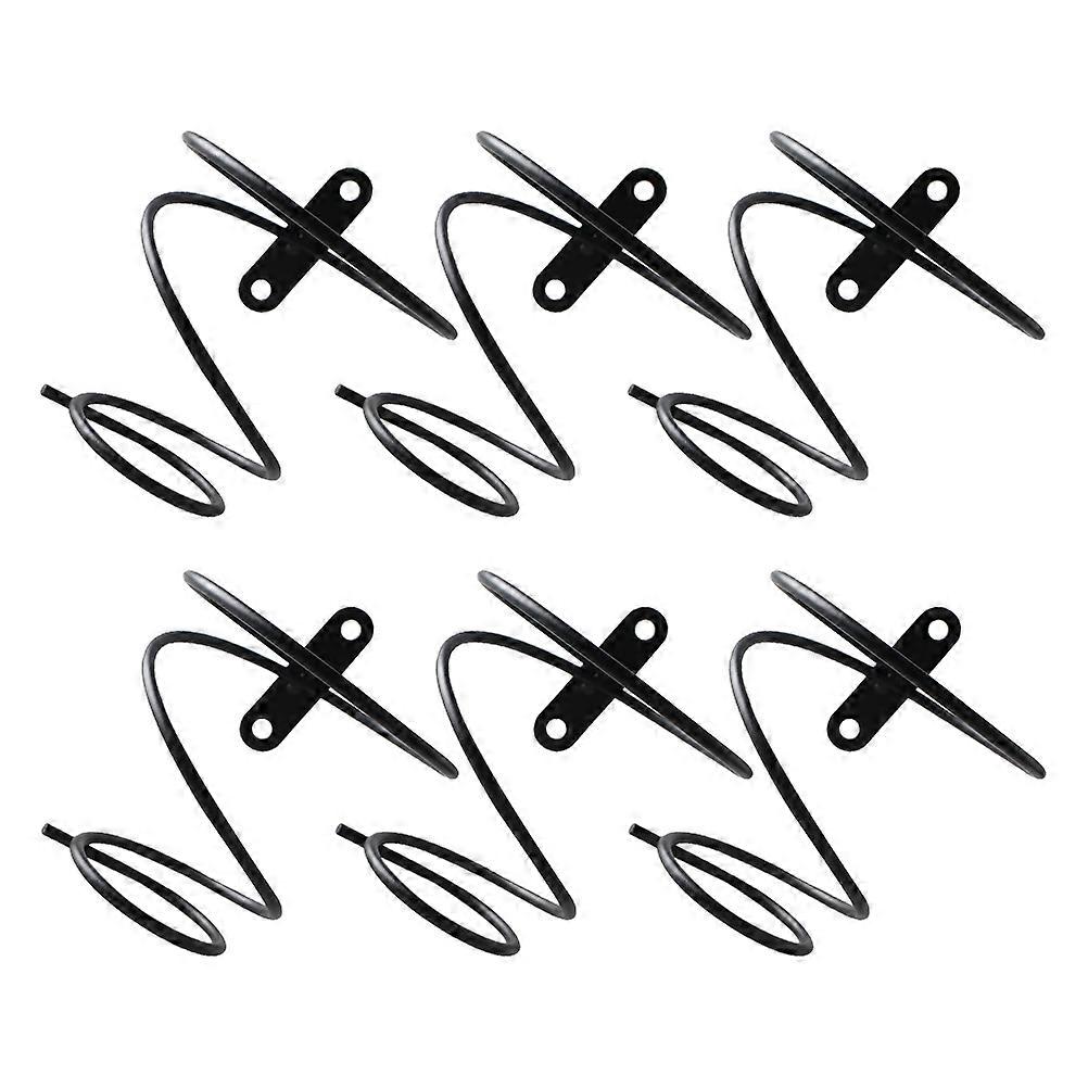 Wall Mounted Rack Spiral Holder for 6Pcs Iron
