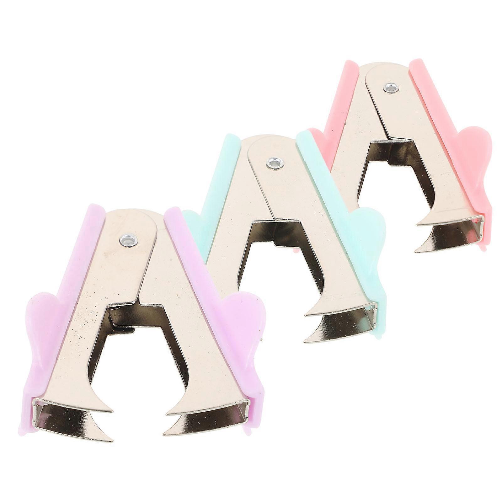 Staple Remover Portable Staple Puller for Office Use 3Pcs Set Assorted Color