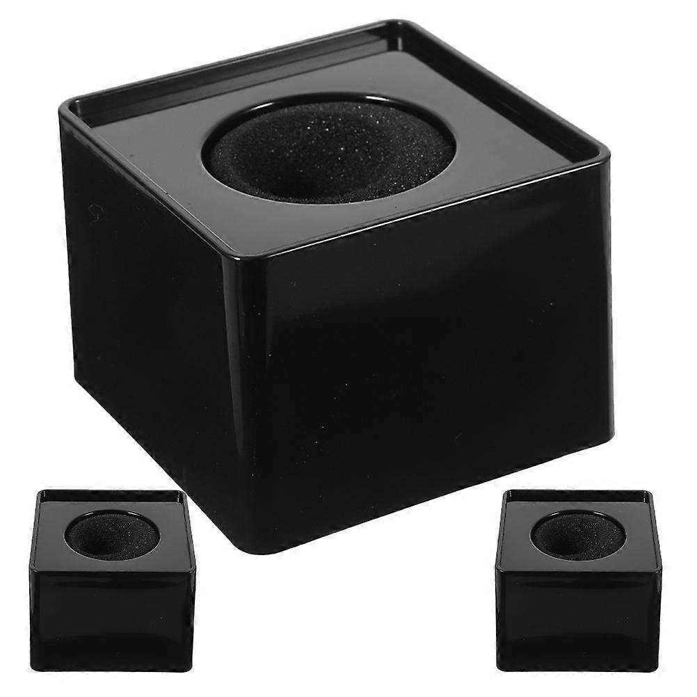 Black Plastic Mic Flags for Microphone Use Wide Compatibility Stylish Design 3 Pieces