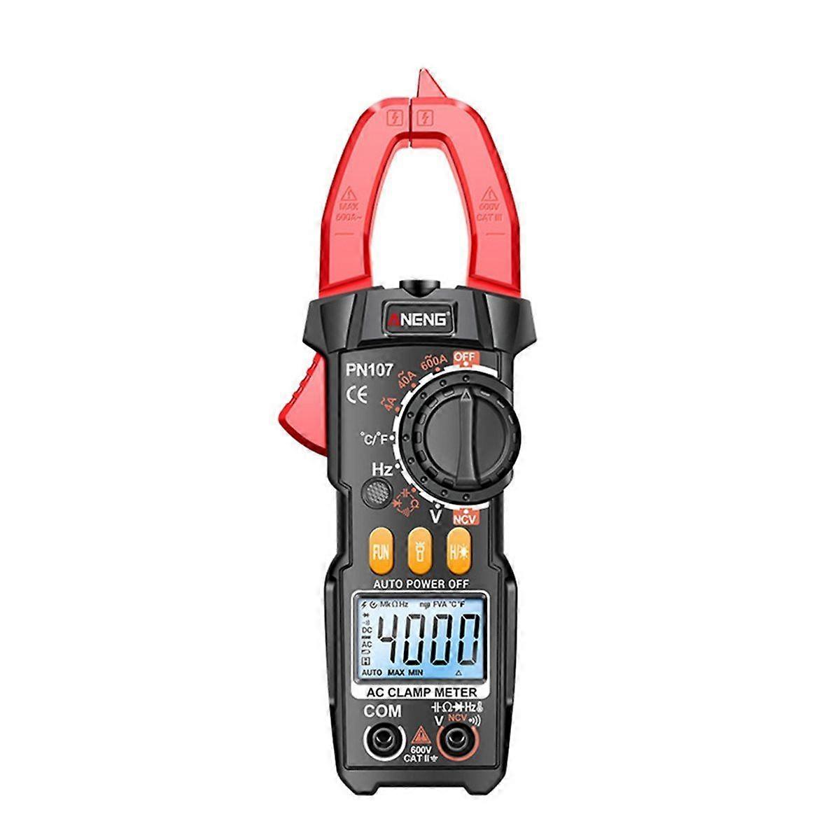 PN107 Digital Clamp Meter Voltage True RMS Multimeter 600A Current Testers NCV Induction Ohmmer To