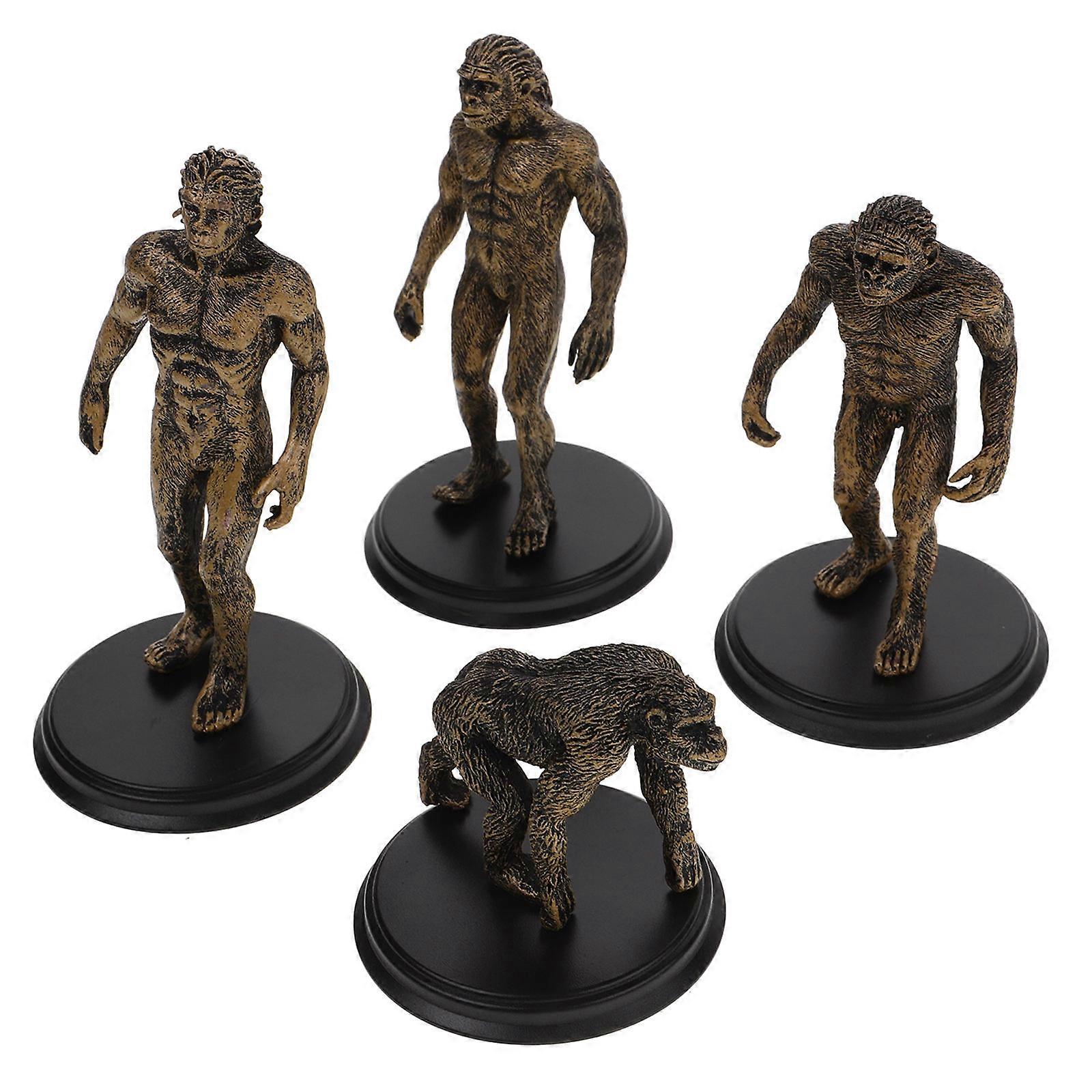 4Pcs Man Models for Cognitive Play and Human Evolution Teaching