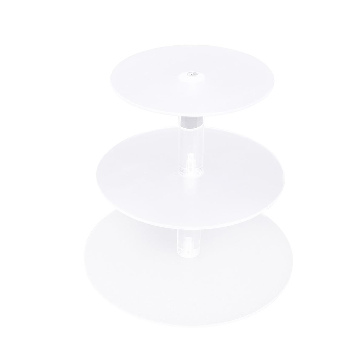 Cupcake Holder Shelf Acrylic 3 Layers for Display Round 3Pcs Set