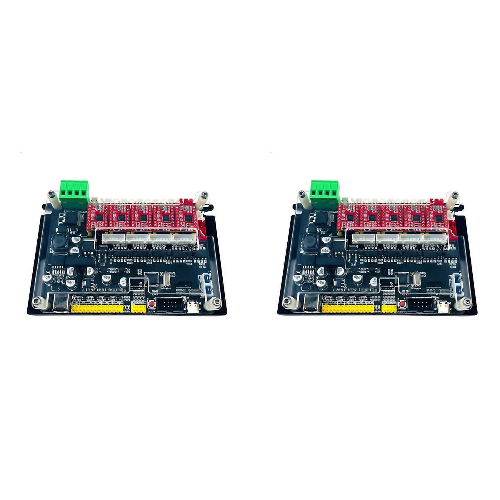 2X Offline Controller 32-Bit 4 Axis Control Board, GRBL Control, Optical Coupling,with 300W/500W Spindle B