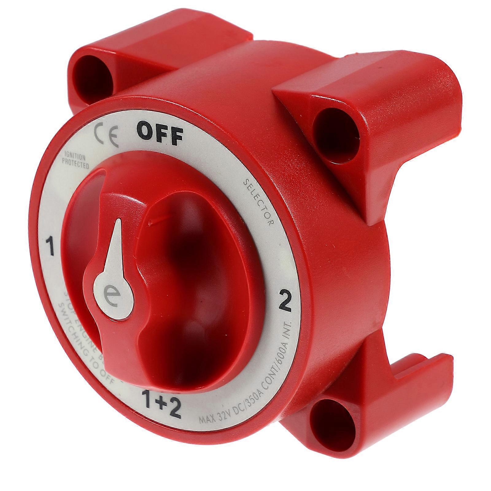 Battery Isolator Disconnect Power Switch for Car 1Pcs 600A Red Plastic