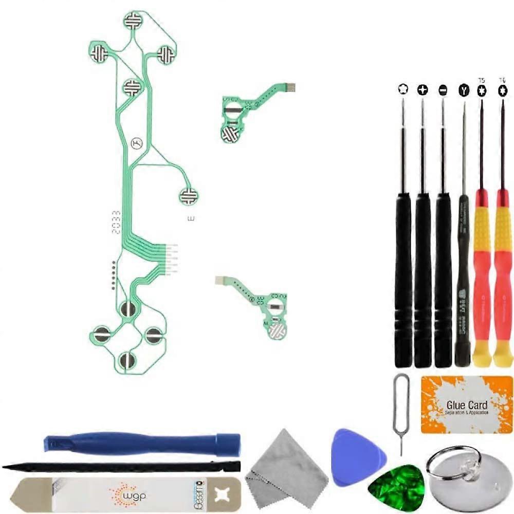 Button Membrane Replacement Kit for PS5 DualSense Controller  with Tools