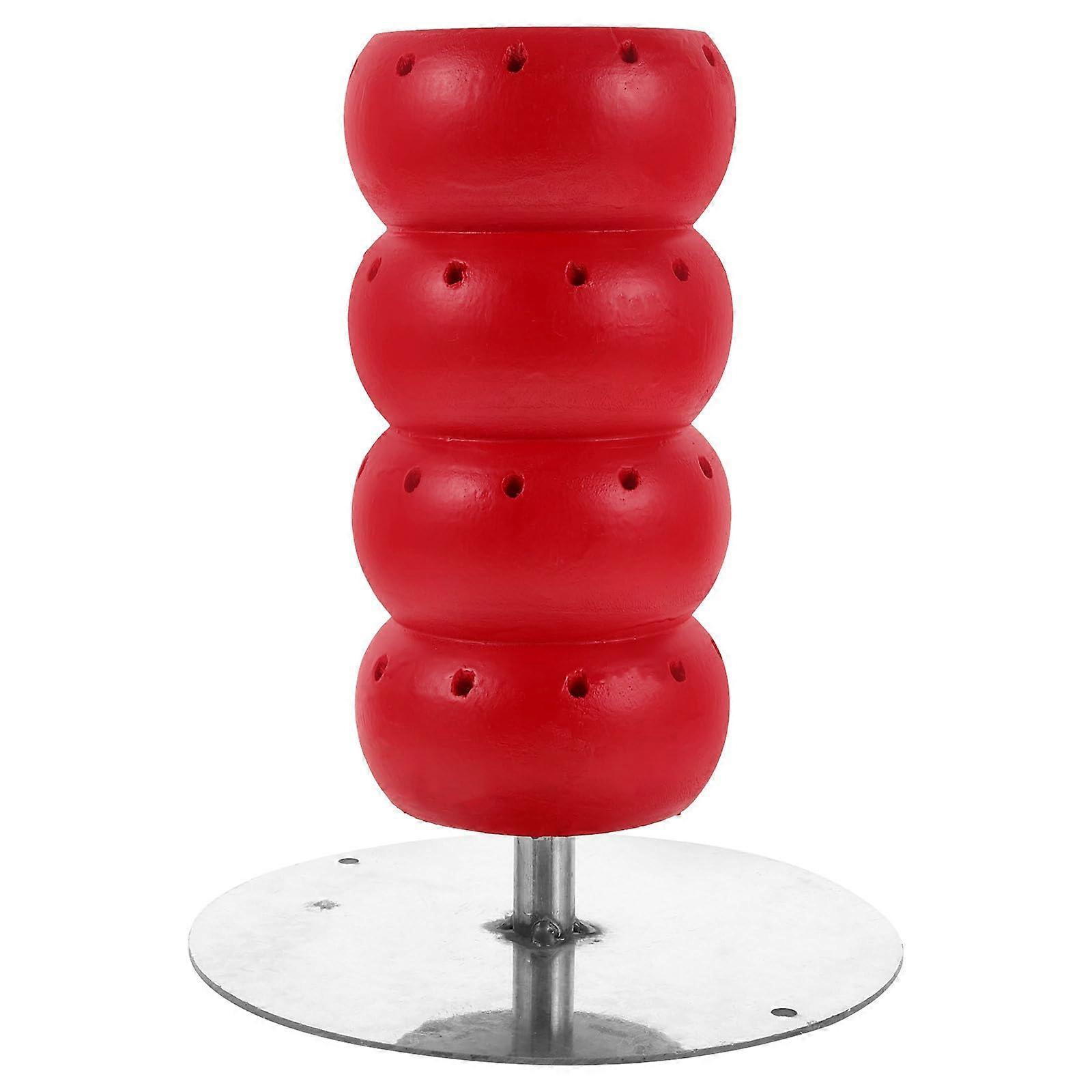 Red Wooden Lollipop Holder with Fixed Base Multipurpose Candy Display Stand for Party Dessert Table