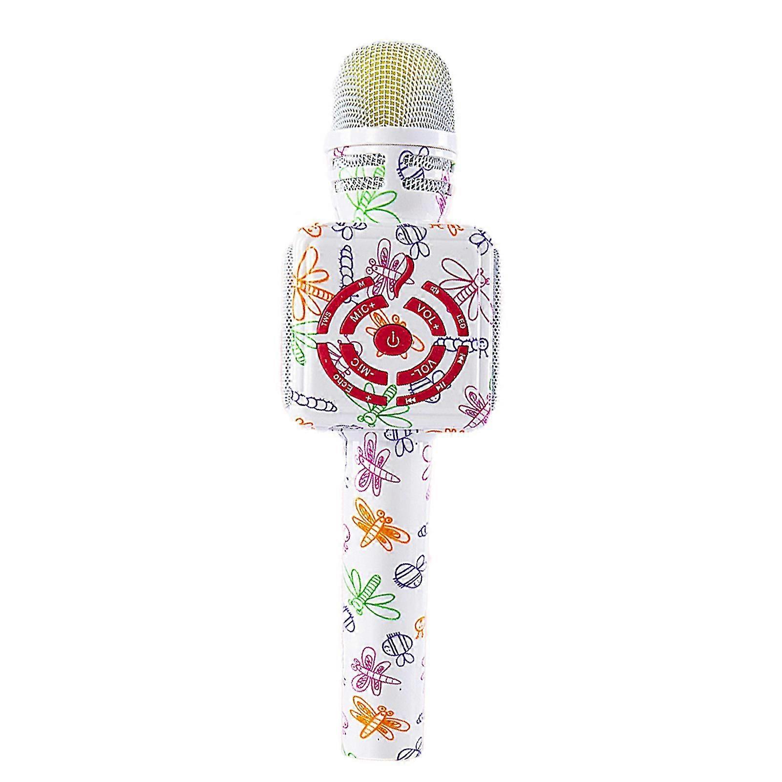 Cartoon Bear Butterfly Handheld Wireless Bluetooth-compatible Karaoke Condenser Microphone