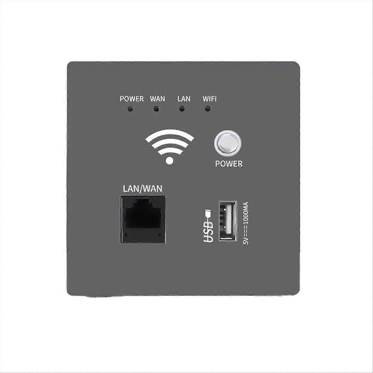 300Mbps 2,4 Ghz WIFI Router Drahtlose WiFi Buchse RJ45 AP Relais Smart USB Buchse Panel Eingebettet Wand WIFI Router C