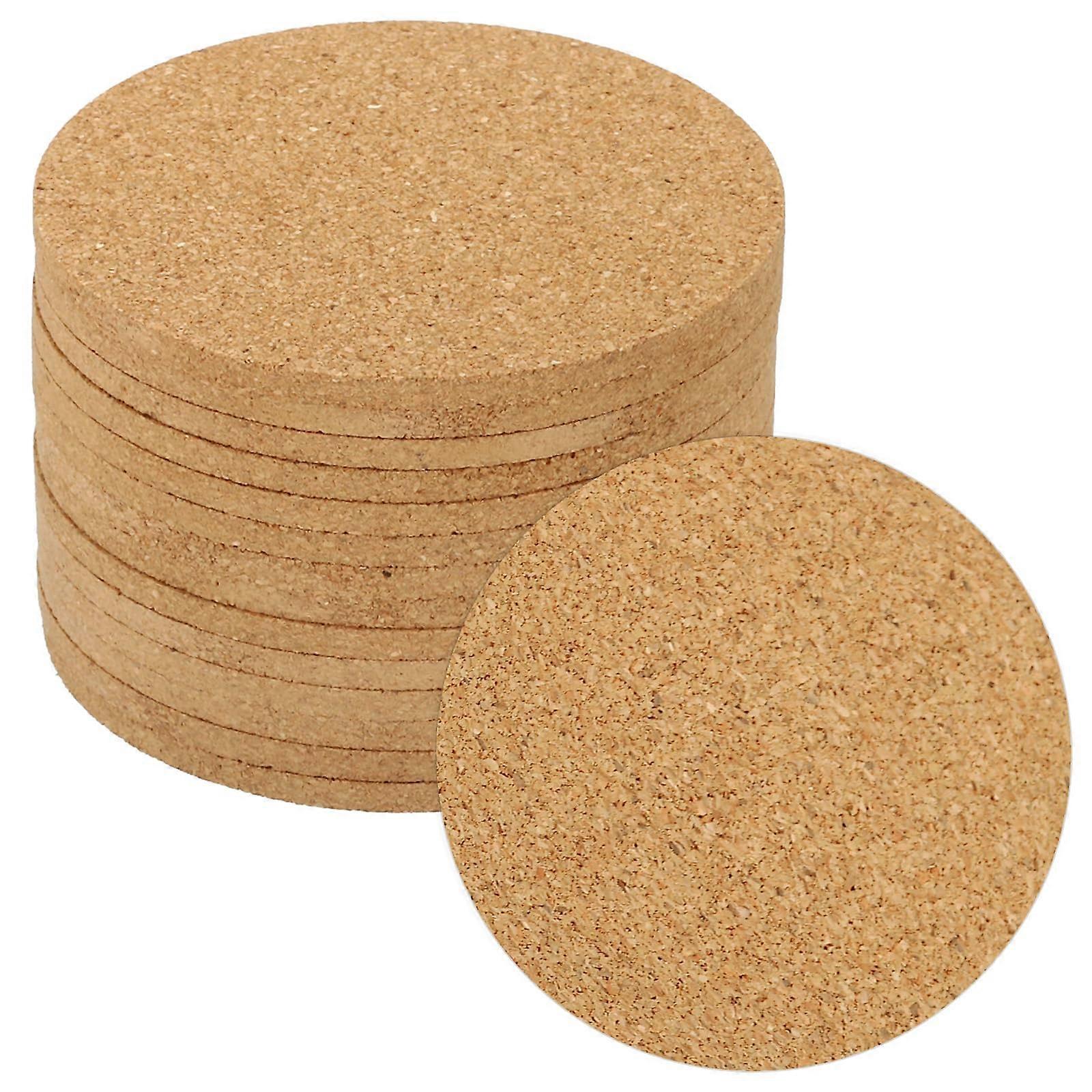 90mm Round Cork Coasters Set for Drinks DIY Crafts, ScratchResistant and Heat Absorbing