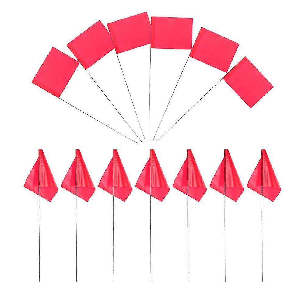 Garden Marking Flags for Decoration 50Pcs Red Triangular Flags Durable PVC