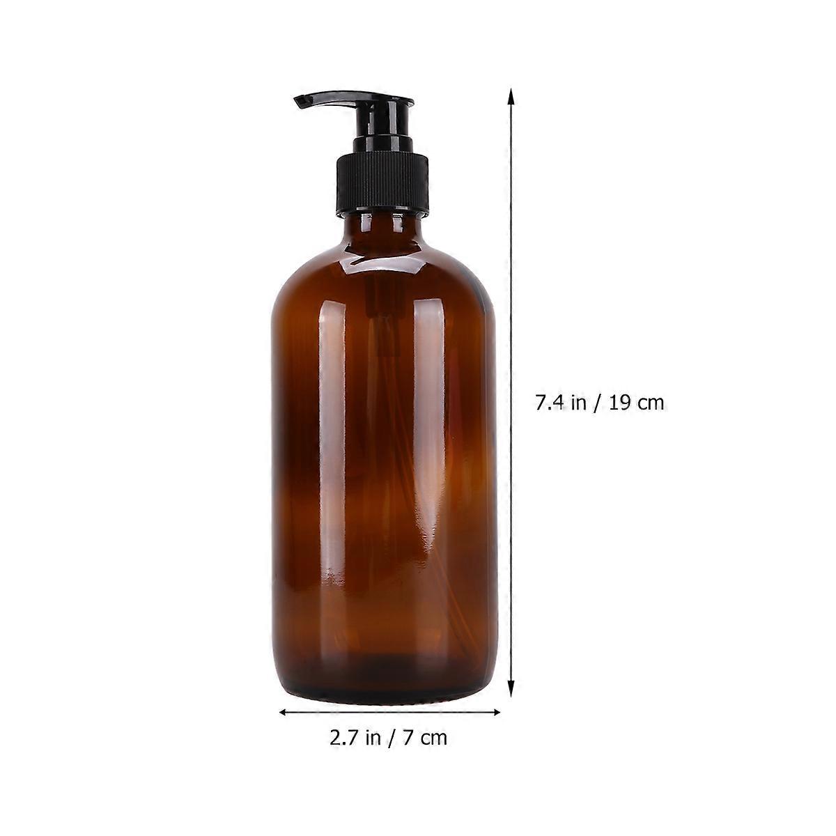 Cosmetics Bottle for Storage Use 2Pcs Brown Plastic Travel Sub Bottle