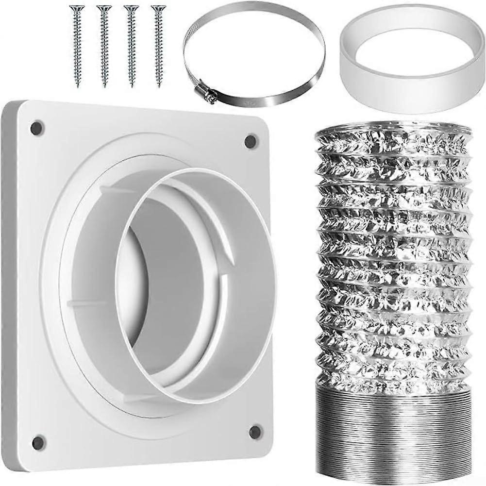 Dryer Vent Connector Kit with Fire Resistant Design, Quick Connect System and 8.2ft Flexible Hose