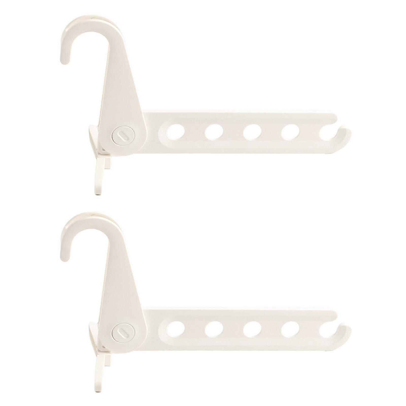 2Pack Wall Mounted Clothes Hanger Set, NoDrill Foldable SpaceSaving Garment Organizer for Laundry and Bathroom