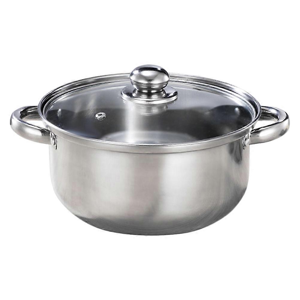 Practical Kitchenware Soup Pot Stainless Steel Multi Functional Cooking Silver 1Pack