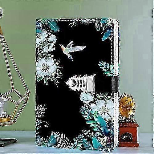 2025 PU Leather Password Notebook, Personal Diary with Lock, A5 Lockable Journal