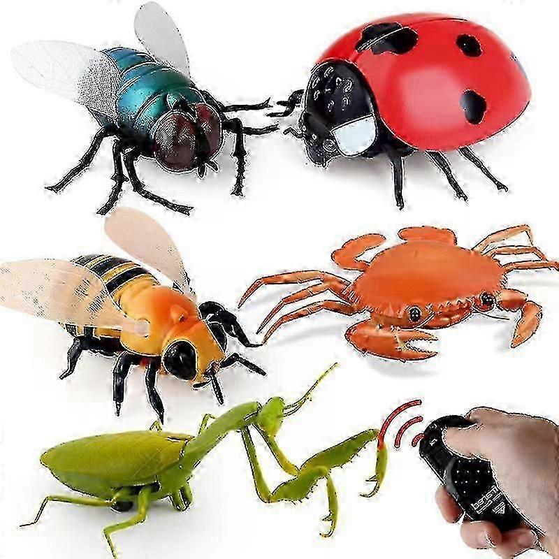 2025 Strange Simulation Remote Control Animal Infrared Tricky Remote Control Ladybug Praying Mantis Bee Toy