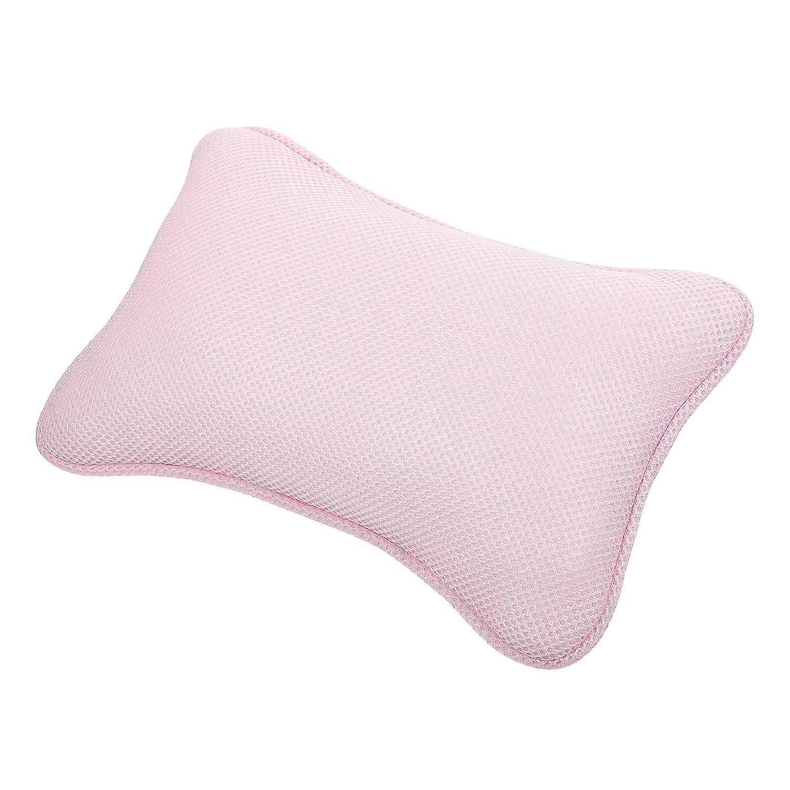 Bath Pillow with Strong Suction Cups Ergonomic Neck and Back Support Breathable Mesh Spa Cushion