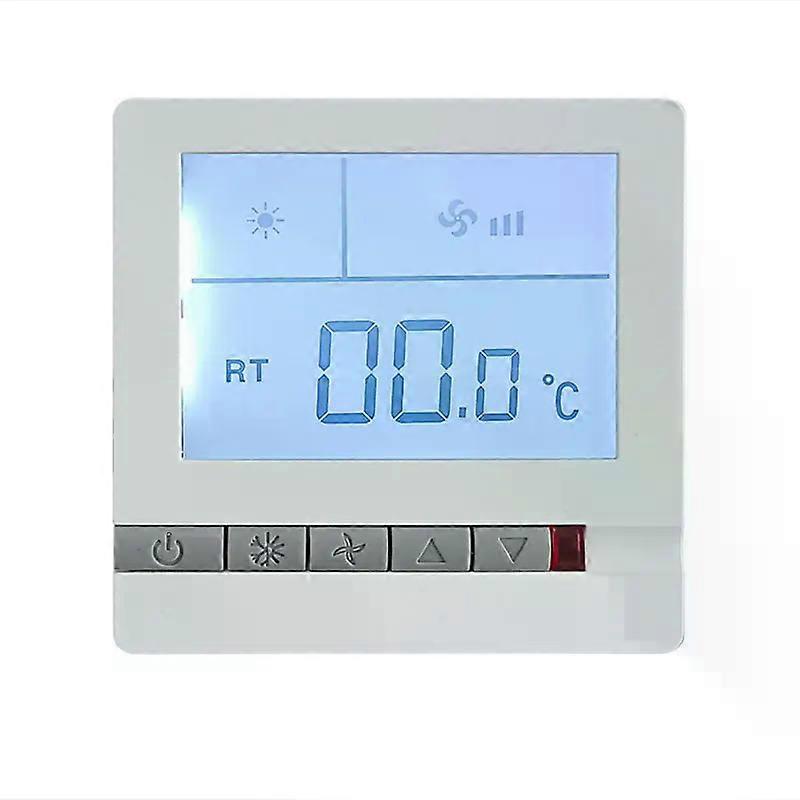 Air Conditioning Panel Switch Digital Thermostat Cooling Heating Ventilation Function Hotel Temperature Controller Thermostat