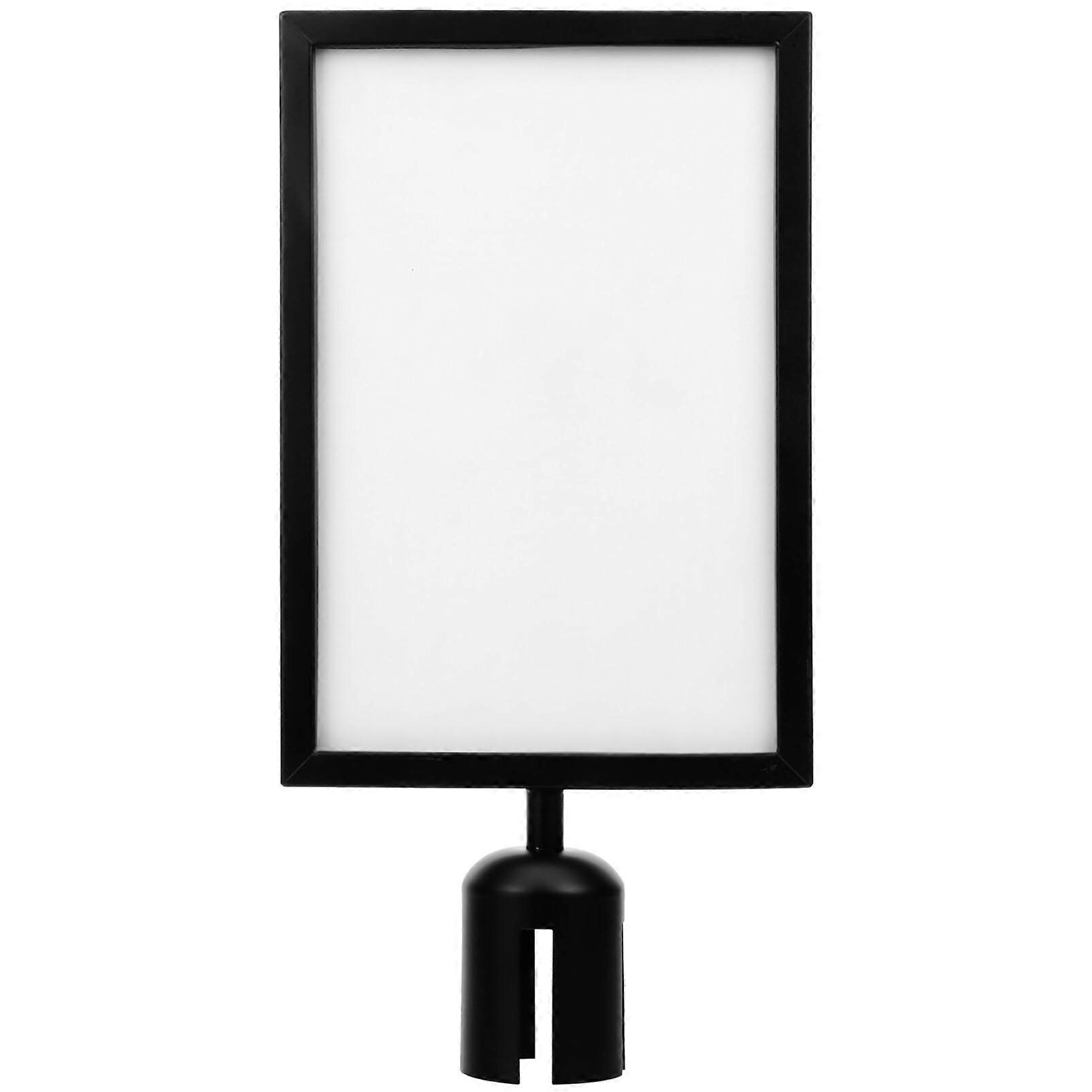 A4 Stanchion Sign Holder for Rope Barriers, Removable Vertical Frame for Crowd Control