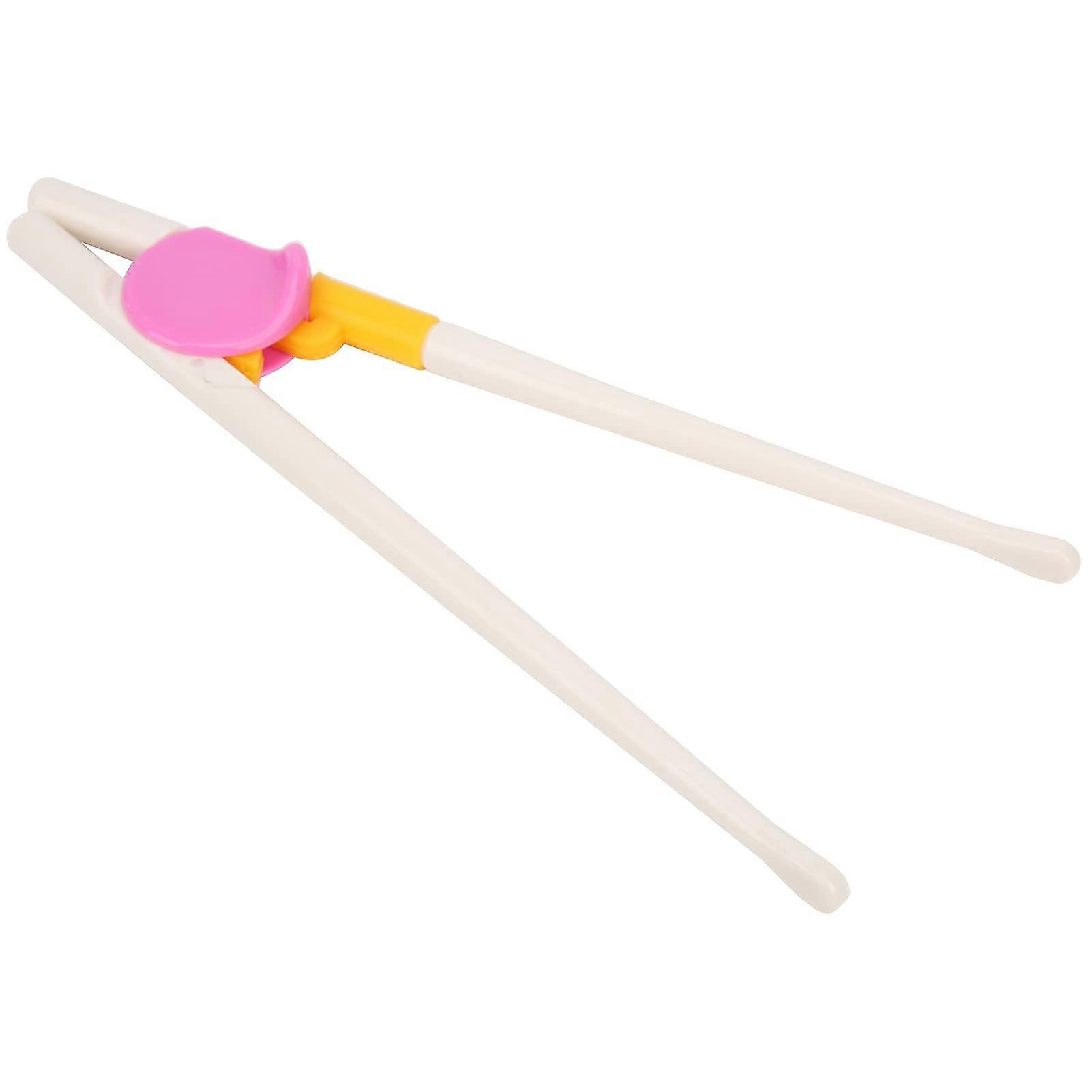 Children's Training Chopsticks for Beginners with Secure Finger Buckle, Reusable ABS, 1 Pair Red